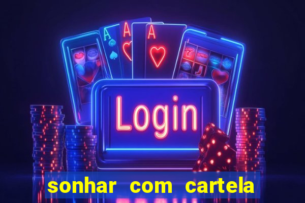 sonhar com cartela de bingo